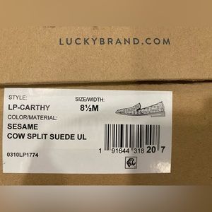 Lucky Brand LP-Carthy suede flats shoes size 8.5